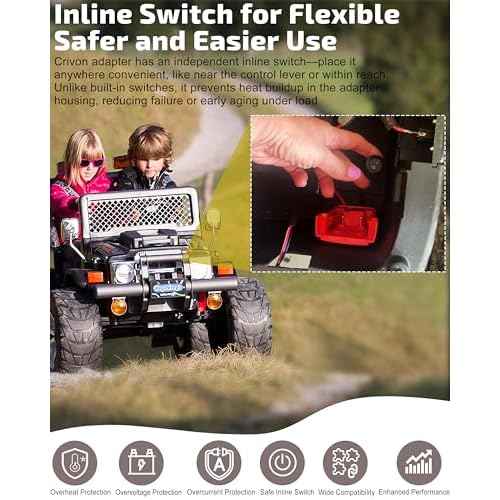 4-Pack 18V for Milwaukee M18 Battery Adapter for Power Wheels Battery Upgrade Conversion Kit with Switch Fuses Wire Connectors 12AWG Wire Power Tool Drill Battery Converter Adapter for DIY RC Car, Etc