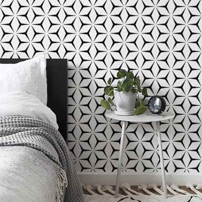 Heroad Wall Paper Peel and Stick Modern Black and White Wallpaper Peel and Stick Boho Geometric Contact Paper for Cabinets and Drawers Renter Friendly Self-Adhesive Removable Waterproof 17.7¡± x 118¡±