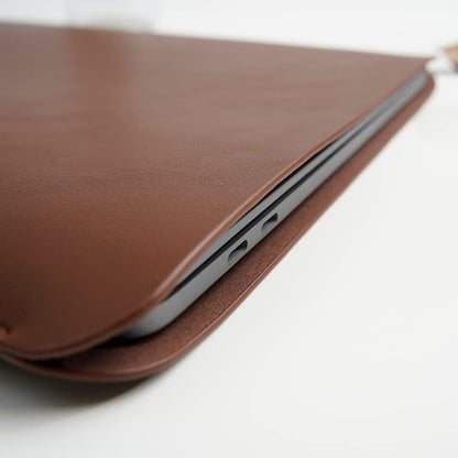 Benfan Laptop Sleeve 13 Inch Compatible with 2024 MacBook Air 13 M3 M2 M1, New MacBook Pro 13 M2 M1 Color Dark Brown