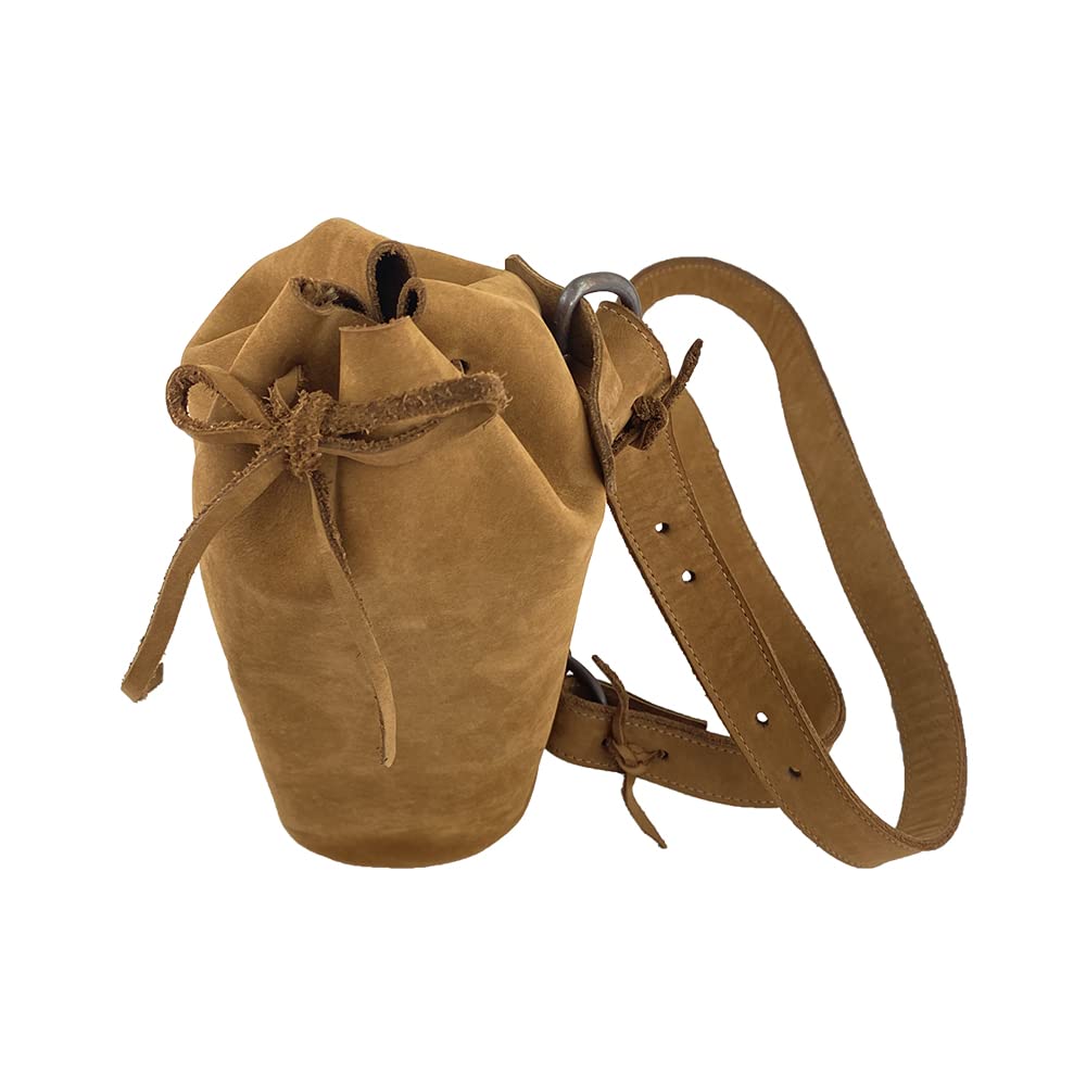 Hide & Drink Durable Leather Wine Carrier Handmade (Toffee Suede)