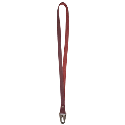 Hide & Drink, Lanyard Keychain for Men and Women, Neck Strap with Hook, ID Holder, Clip to Attach to House, Apartment, Car Keys, Full Grain Leather, Handmade, Sangria