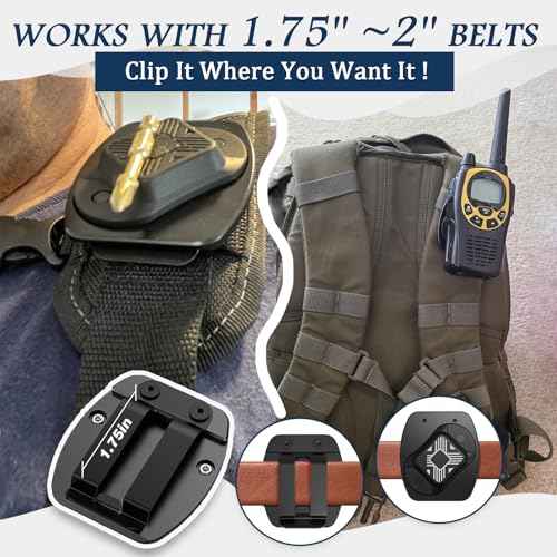 2-Pack Magnetic Tool Holder, Full Metal Magnetic Belt Clip Holster for Screws,Nails,Hammer,Pliers,Spanner and Any Magnet Hardware, Great for Electricians, Plumbers, Carpenters