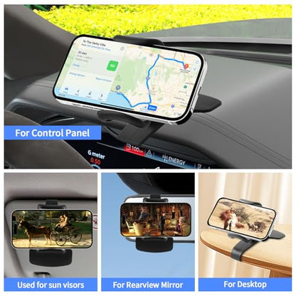 Universal Car Phone Holder Mount,360°Rotation Dashboard Phones Holder for Your Car Accessories,car Phone Mount with 4 to 7" Smartphones
