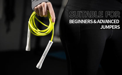 Hererope 6MM PVC Jump Rope for Men & Women Fitness, Speed, Tricks, Cardio Training, Boxing Jump Rope with Unbreakable Handles and Non-Kinking Skipping Rope, Adjustable Jumprope for Indoor Outdoor
