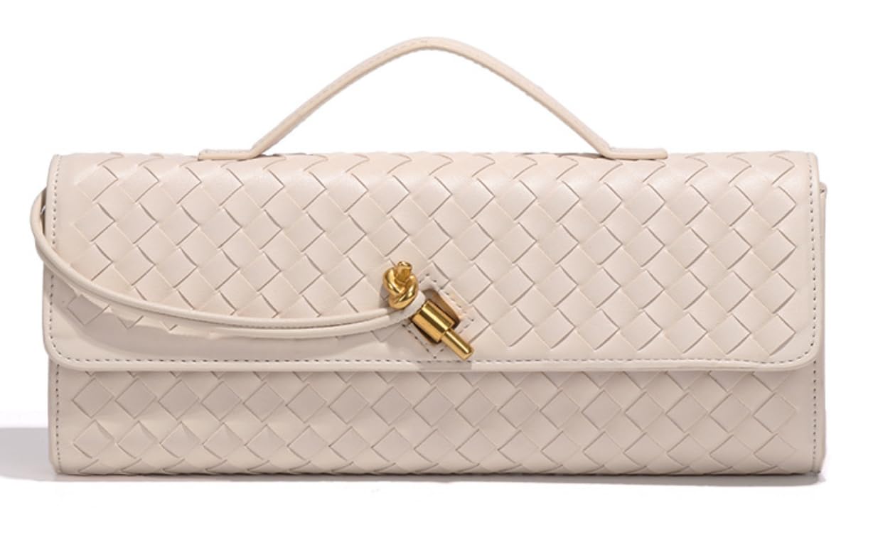 Upbull Trendy Woven Evening Clutch Purses Women Underarm Shoulder Handbag Cute Satchels Crossbody Purse PU Leather Wallet