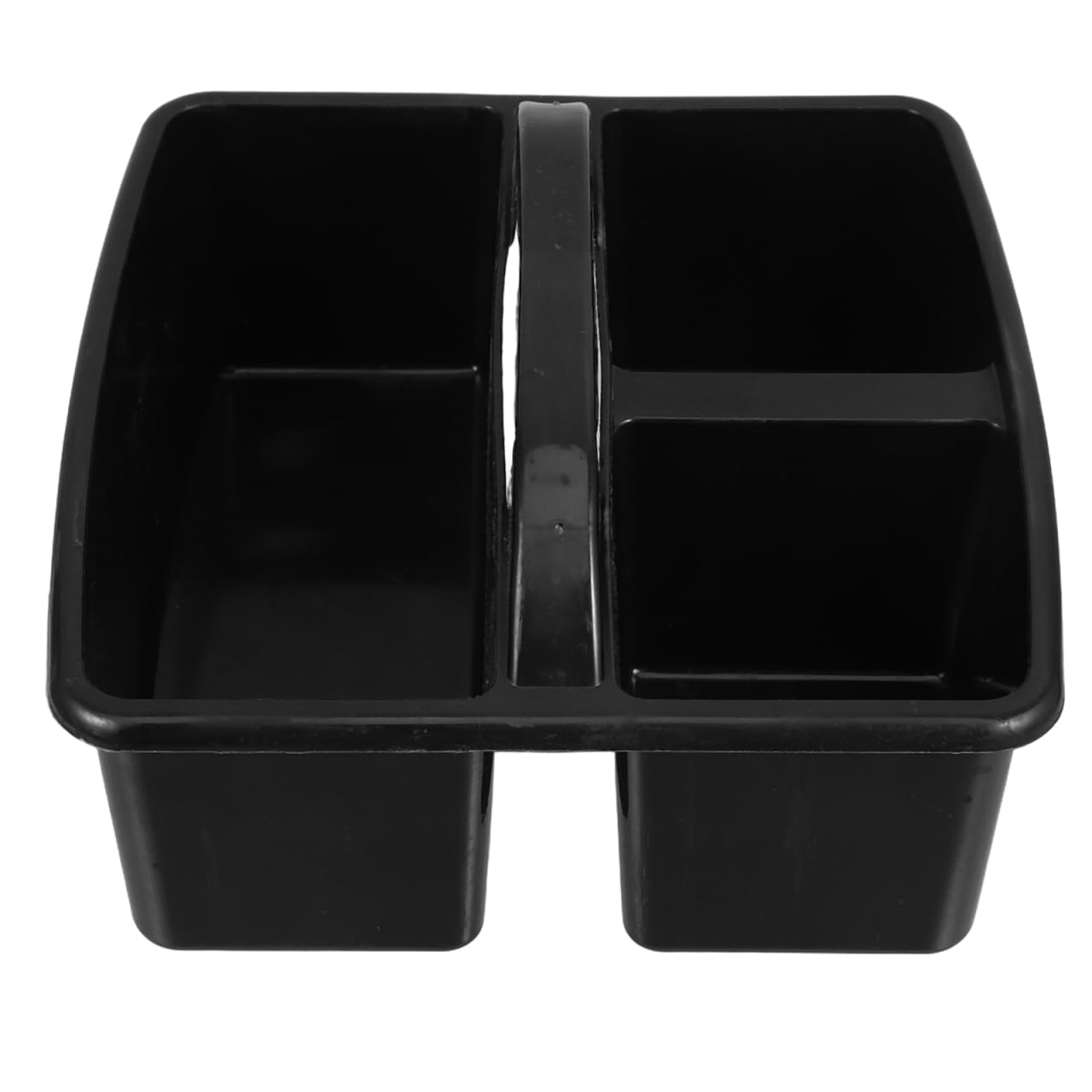 NUOBESTY 3-Compartment Plastic Caddy Organizer with Handle for Classroom Art Supplies and Kids Craft Storage