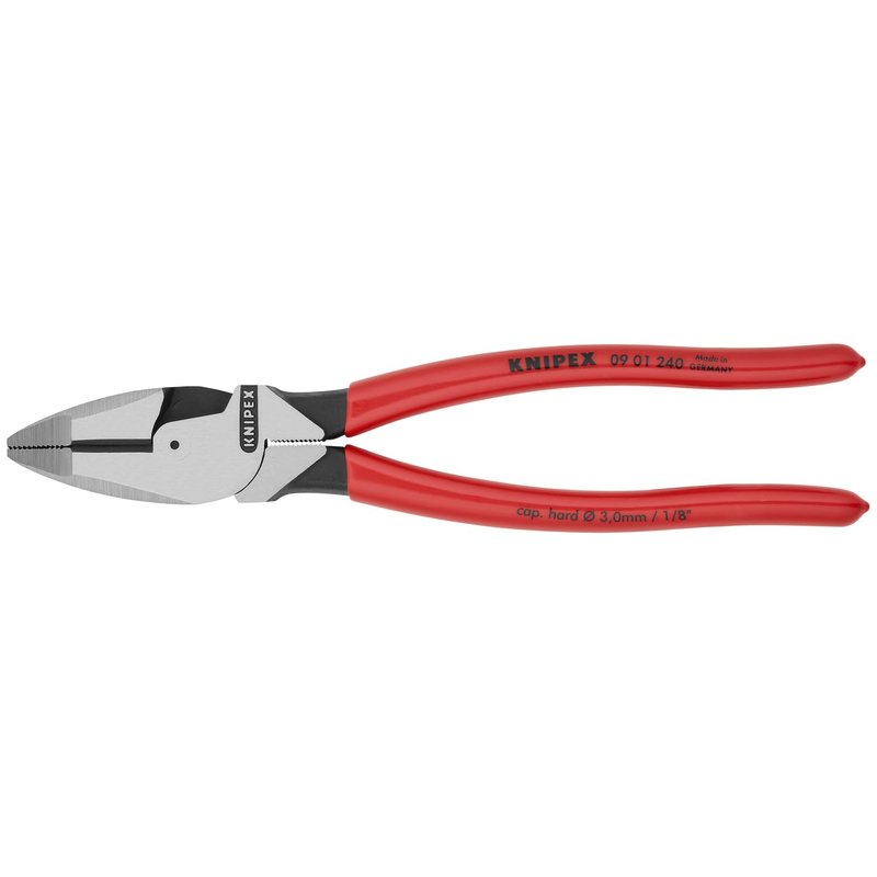 KNIPEX Tools 09 01 240 SBA High Leverage Lineman's Pliers, 9.5-Inch