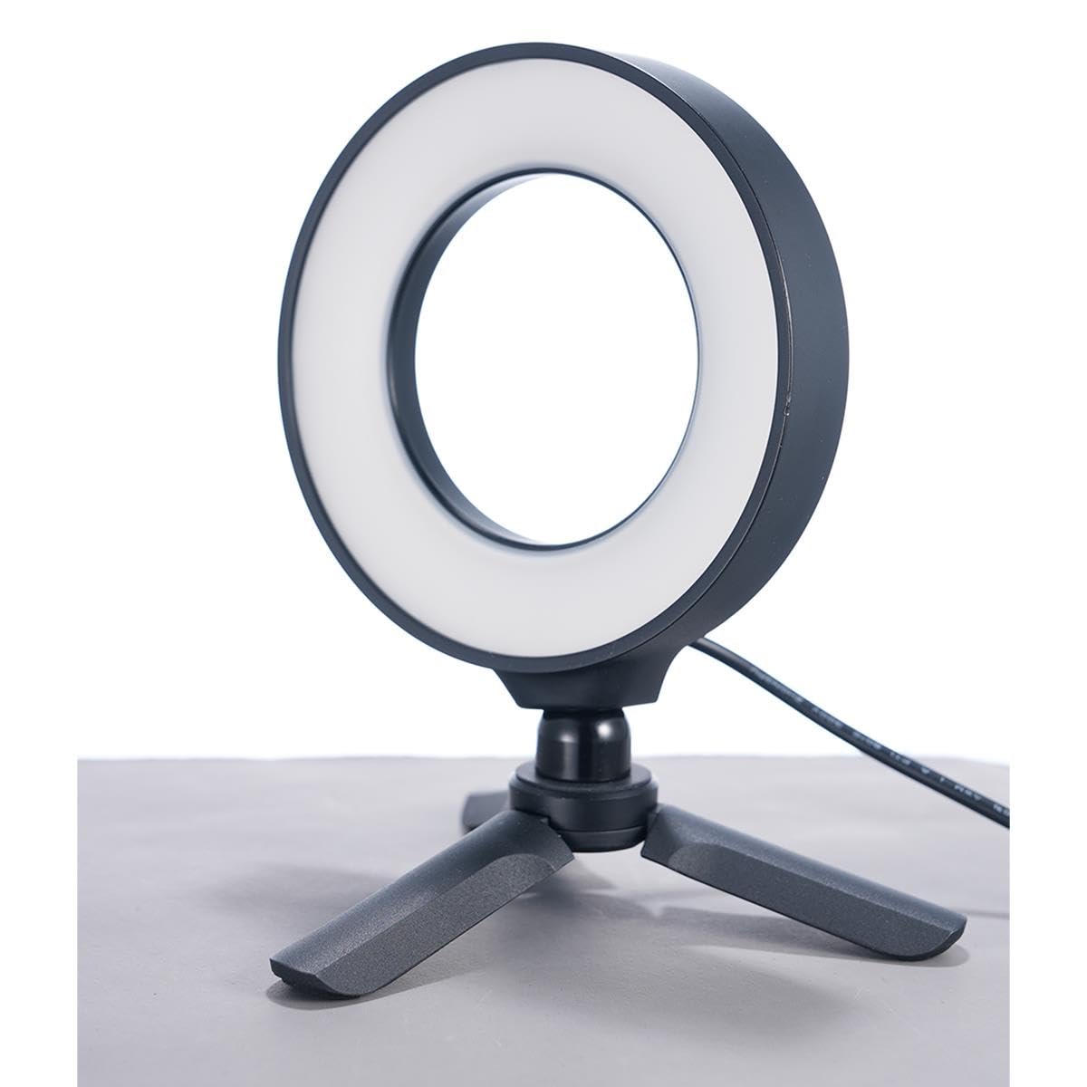 ZENIKO CR5 Video Conference Lighting Kit, 5" Ring Light Clip on Laptop Monitor, Desk Light with Stand Tripod, Bi-Color CRI >95 for Webcam Lighting, Zoom Lighting, Broadcasting, Live Streaming