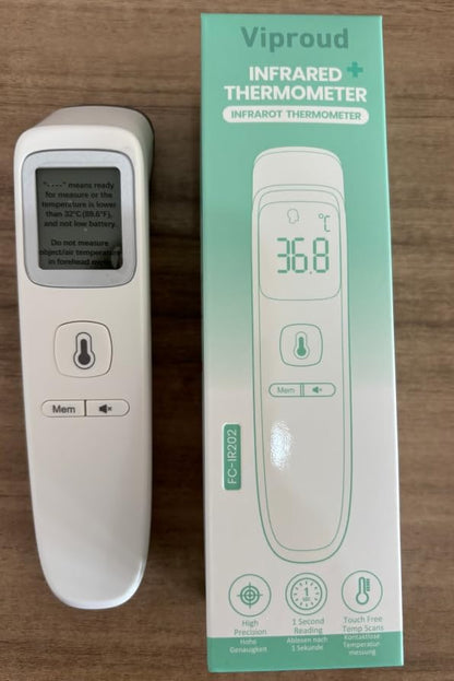 Viproud Digital Thermometer for Adults and Kids, Forehead No-Touch Thermometer with Fever Alarm, Accurate and Easy-to-use Thermometer for Home use