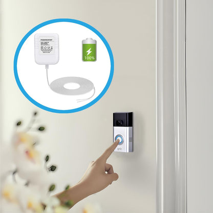 24Volt Transformer C Wire Adapter for Thermostat and All Versions of Ring Doorbell, Compatible with Nest 1st/2nd, Ecobee, Honeywell, Sensi, Sensi Smart WiFi Thermostat, Nest Hello Doorbell Supply Cord