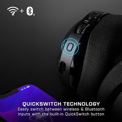 Turtle Beach Stealth 600 Wireless Multiplatform Amplified Gaming Headset for PC, PS5, PS4, & Mobile – Bluetooth, 80-Hr Battery, Noise-Cancelling Flip-to-Mute Mic, Waves 3D Audio –Black