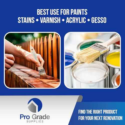 Pro Grade - Chip Paint Brushes - 12 Ea 1 Inch Chip Paint Brush Light Brown