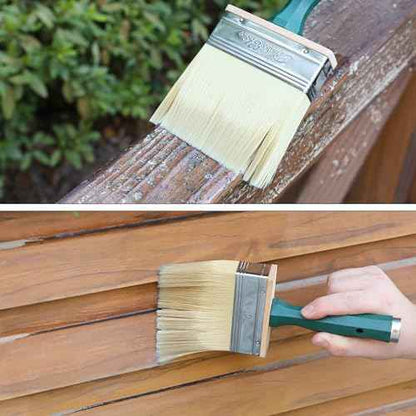 Bates- Deck Stain Brush Set, 3 Pack, 4¡±, 5¡± and 6¡±, Deck Stain Applicator, Stainless Steel Ferrule