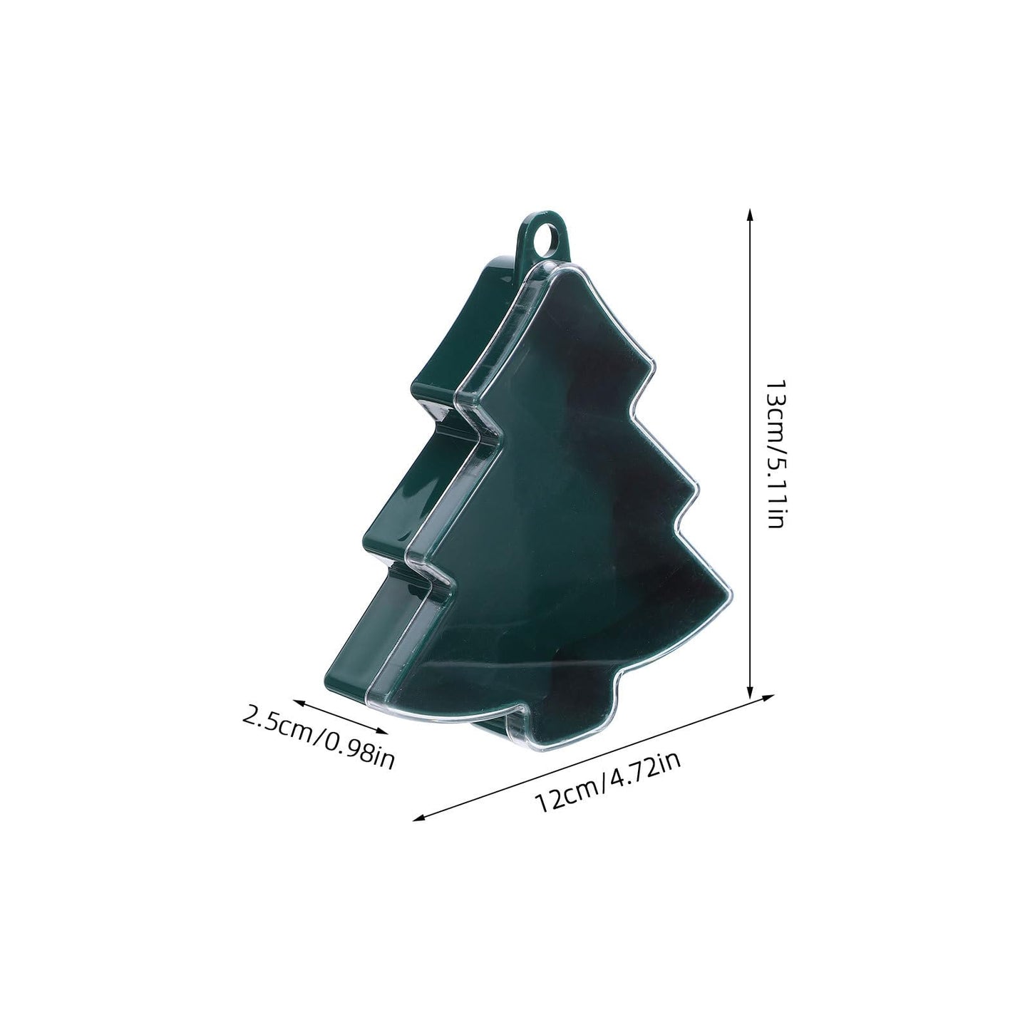 SAFIGLE Christmas Candy Boxes 10 Pack Tree Shaped Containers with Lids Plastic Fillable Candy Party Favor Boxes for Cookies Chocolates Snacks Hanging Holiday Decorations