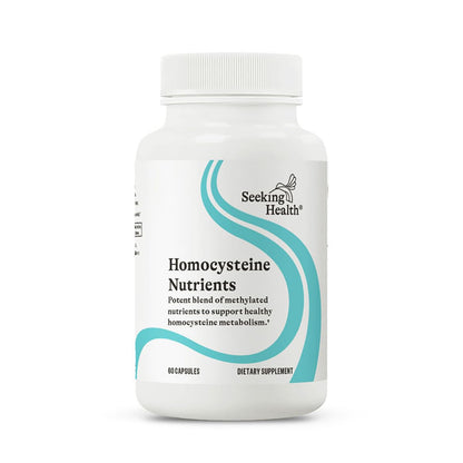 Seeking Health Homocysteine Nutrients, Formerly HomocysteX Plus, Support Homocysteine Level and Methylation, Vitamin B12, Folate (as L-methylfolate), MTHFR Gene Support (60 Capsules)