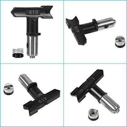 Airless Spray Gun Tip Multi Series Tungsten Steel Reversible Gun Paint Nozzle Tip Head (Size : 419#)