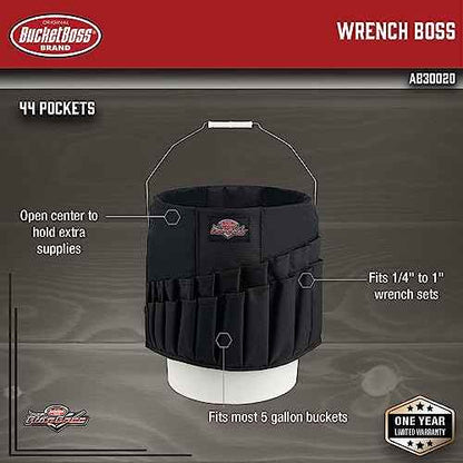 Bucket Boss Wrench Boss Bucket Tool Organizer in Black, AB30020