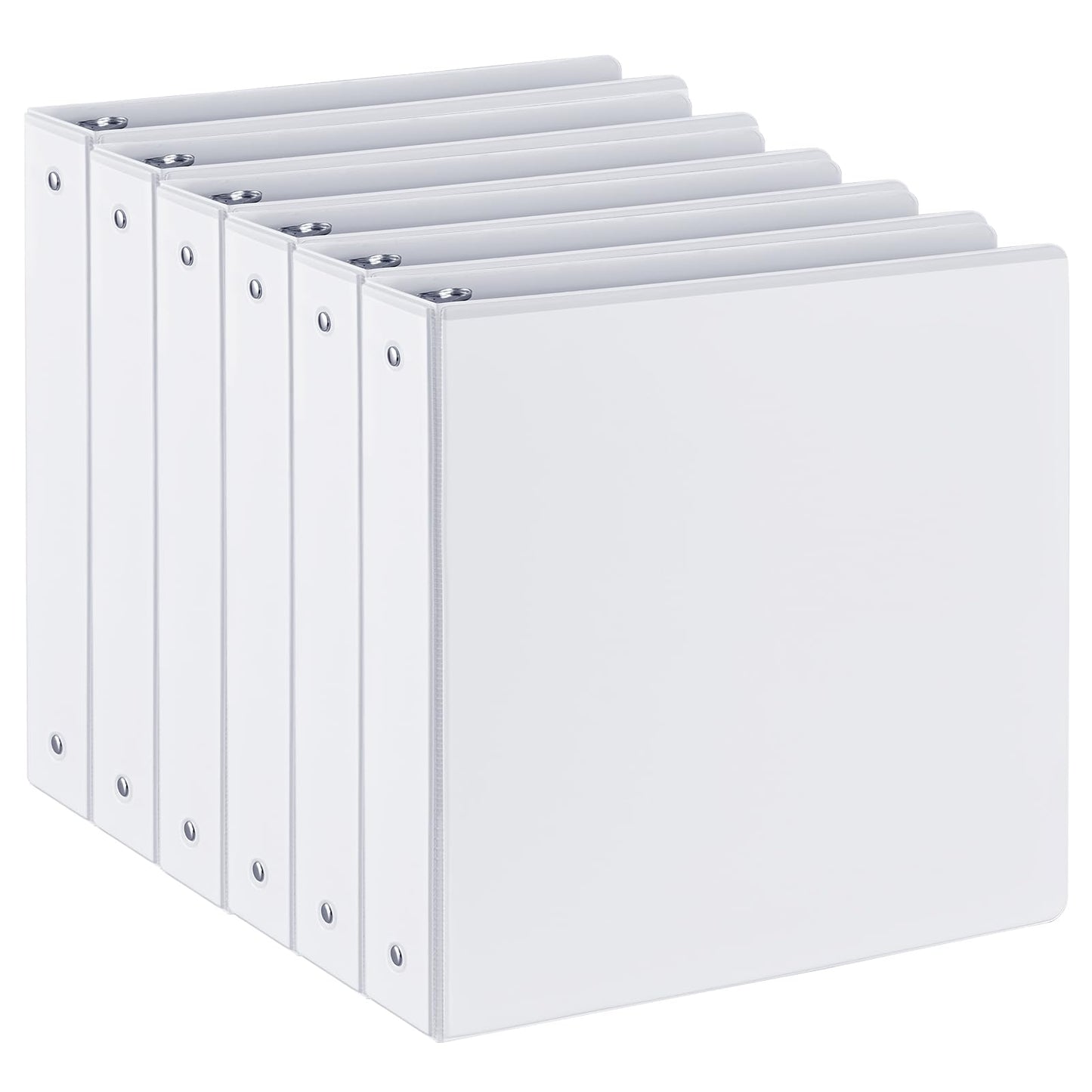 SUIN 1.5-Inch 3-Ring Binders with 2 Interior Pockets, Premium Clear View Presentation Binder Holds 325 Sheets Letter Size, Office School Home,6 Pack