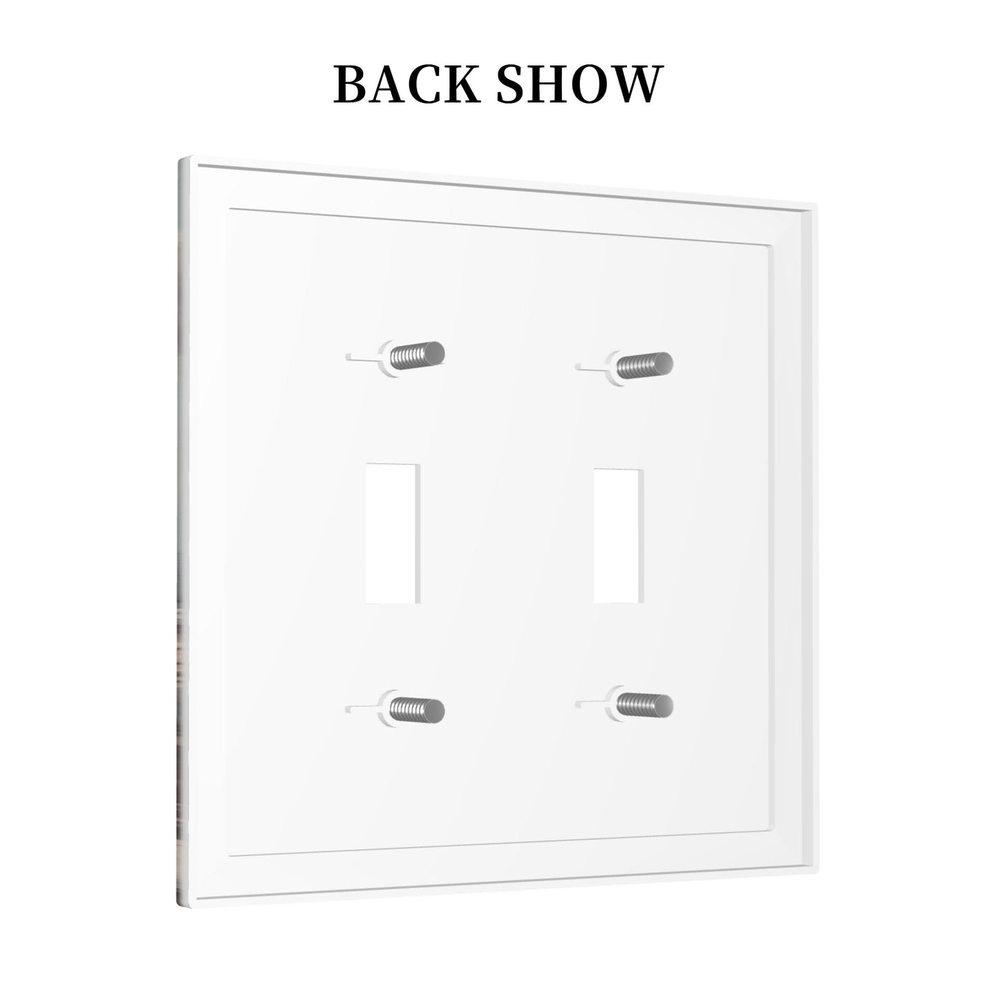 Decorative Art Light Switch Covers Moonlit Christmas Journey2 Gang Double Toggle Wall Plate Decorative Switchcover Electrical Switchplate for Home Decor