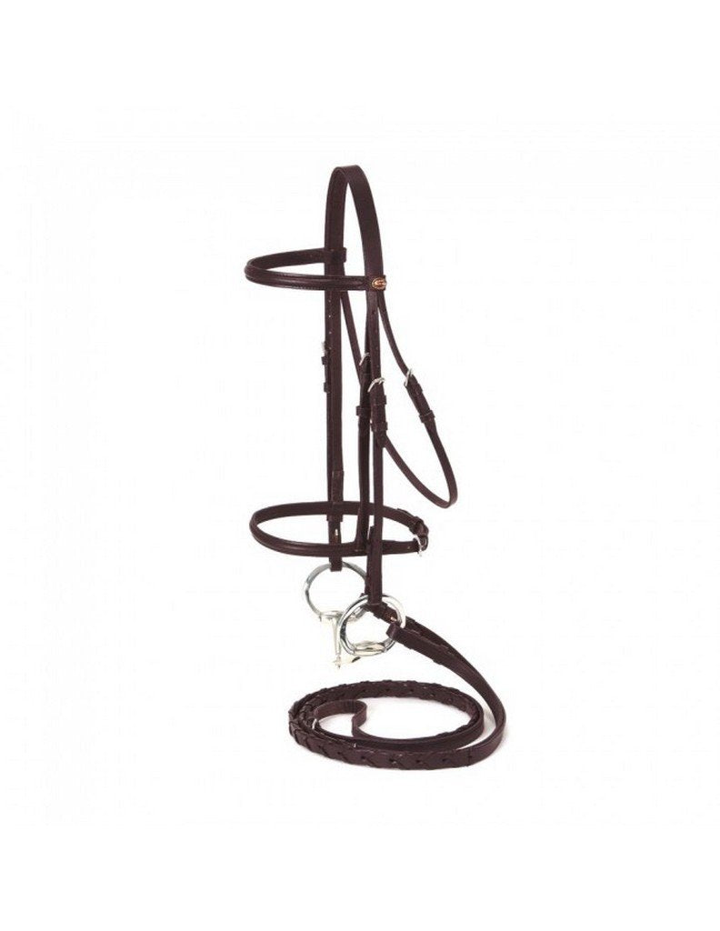Silver Fox Raised Snaffle Bridle Brown Cob