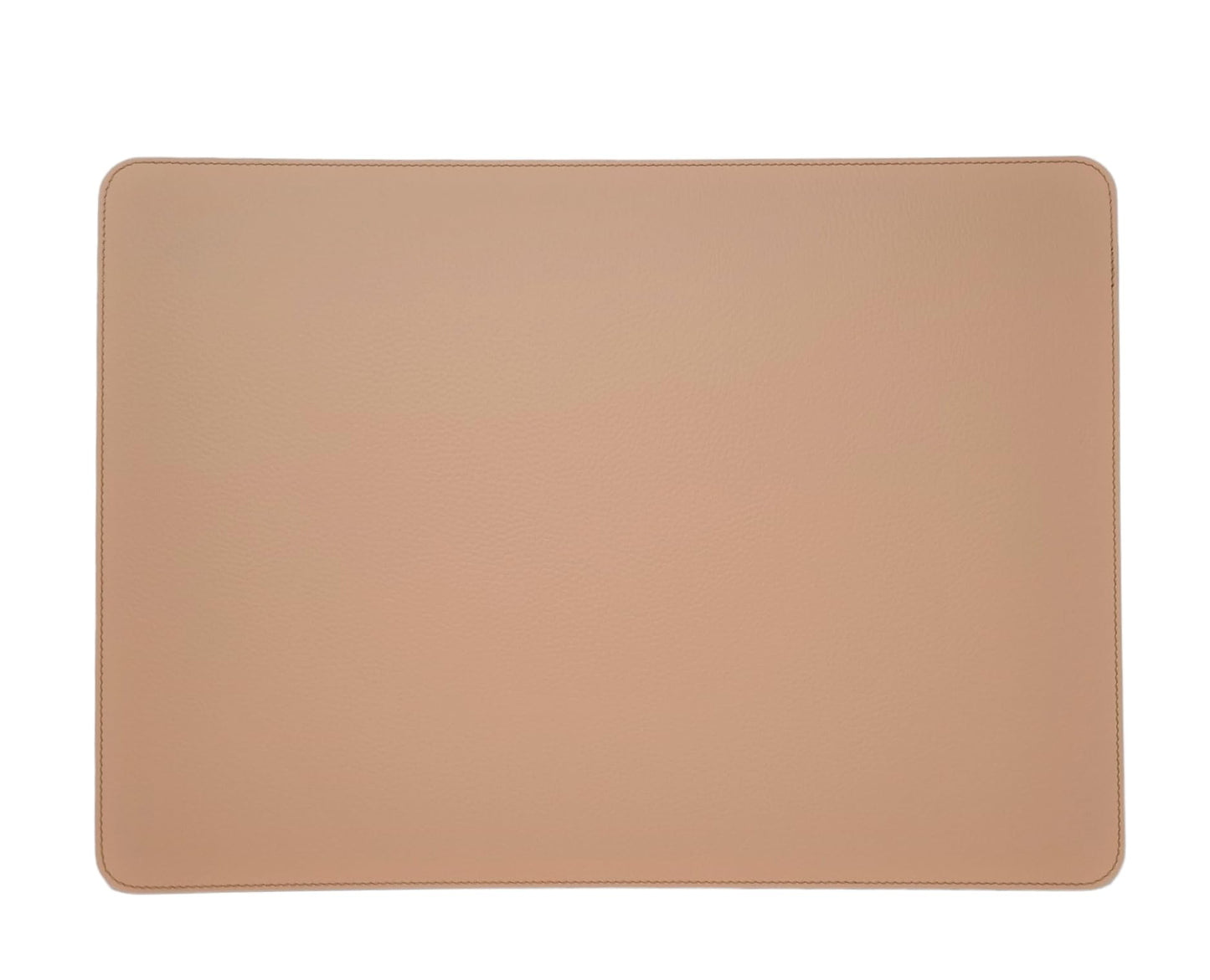 Nikalaz Set of 6 Placemats Made of Recycled Leather (18"x13", Light Camel)
