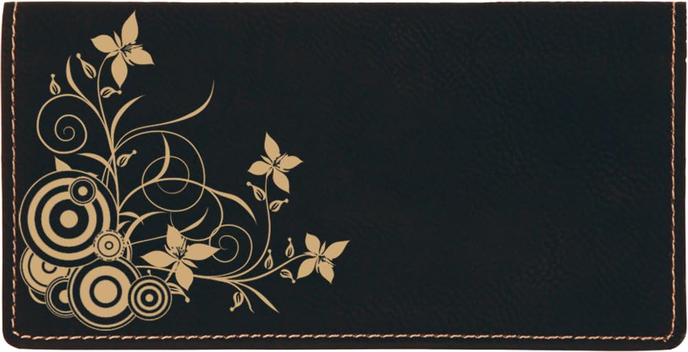 CAROUSELCHECKS Creeping from the Corner Laser Engraved Leatherette Checkbook Cover