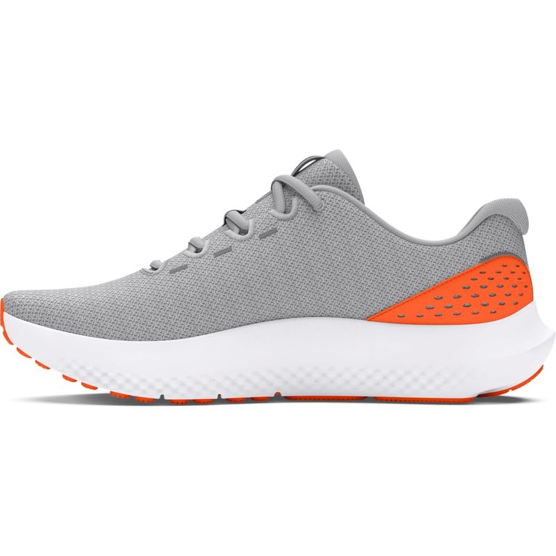Under Armour Men's Charged Surge 4, (104) Mod Gray/White/Team Orange, 10.5, US