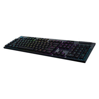 Logitech G915 Lightspeed RGB Mechanical Gaming Keyboard, Low Profile GL Clicky Key Switch, LIGHTSYNC RGB, Advanced Lightspeed Wireless and Bluetooth Support - Clicky,Black