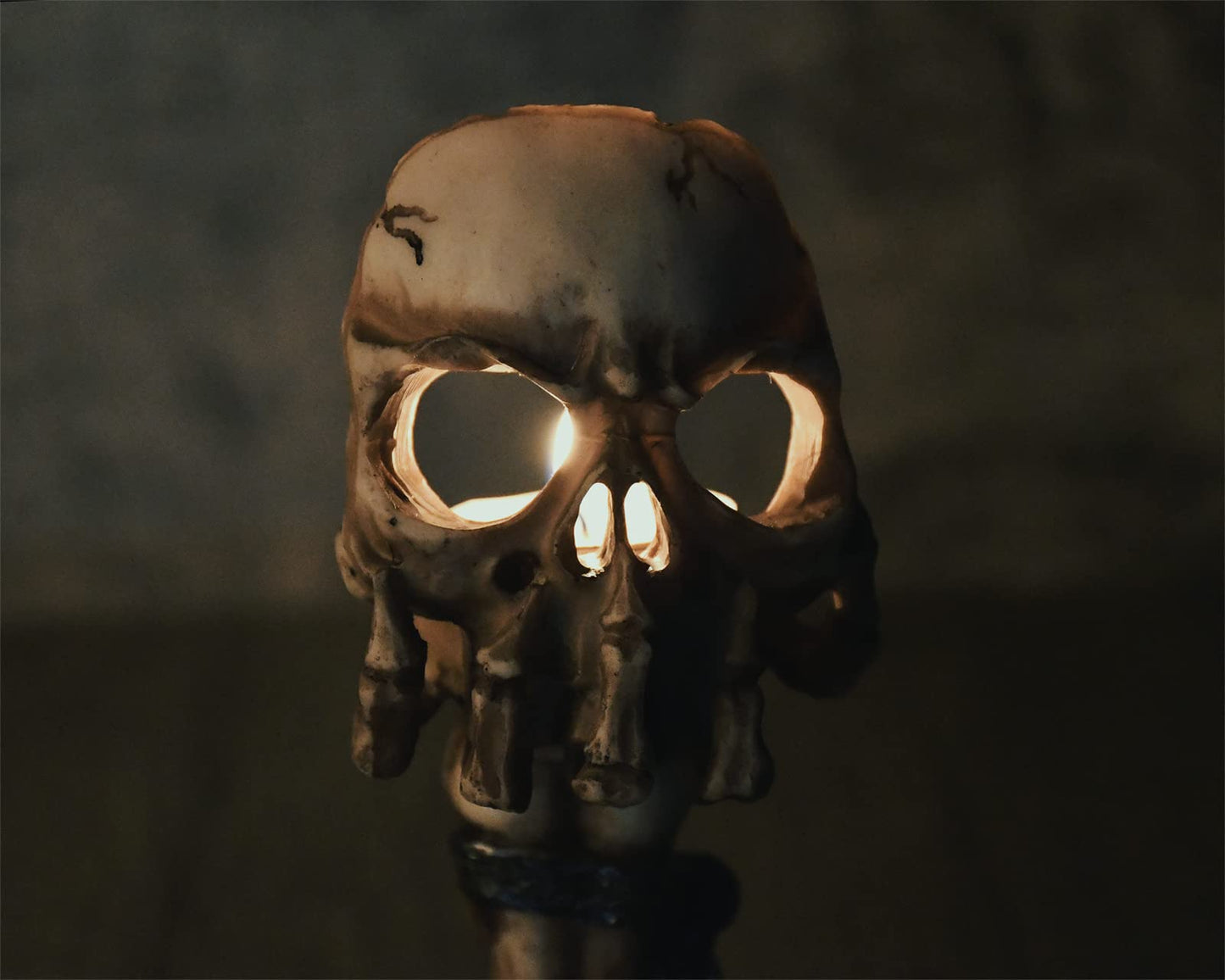 DS. DISTINCTIVE STYLE Skull Candle Holder 6.3 Inch Tea Light Holder Small Gothic Home Decor Halloween Decorations