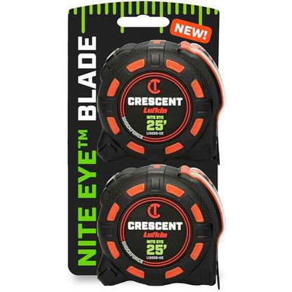 Crescent Lufkin 25 Ft. SHOCKFORCE NITE EYE Tape Measure | 2 Pack | L1325BSET2V-02