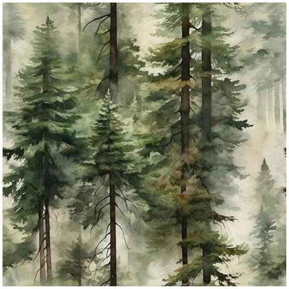 HAOKHOME Forest Peel and Stick Wallpaper Tree Wall Paper Wood Removable for Bedroom Green Contact Paper 17.3in x 6.6ft