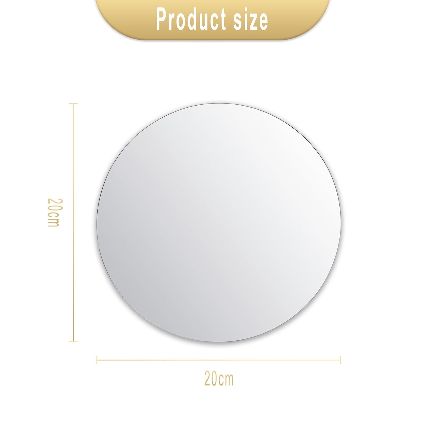 Hooshion 6 Pcs 7.87 Inch Round Mirror Candle Plate, Circle Mirror Centerpieces, for Table Centerpieces & Wedding & Christmas Decorations & Baby Shower Party (7.87'' Silver)