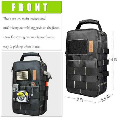 Small Tool Bag/pouch Organizer,Meter/EDC/Compact Tool Bag.Heavy Oxford cloth and large zipper,Suitable for various small tools.