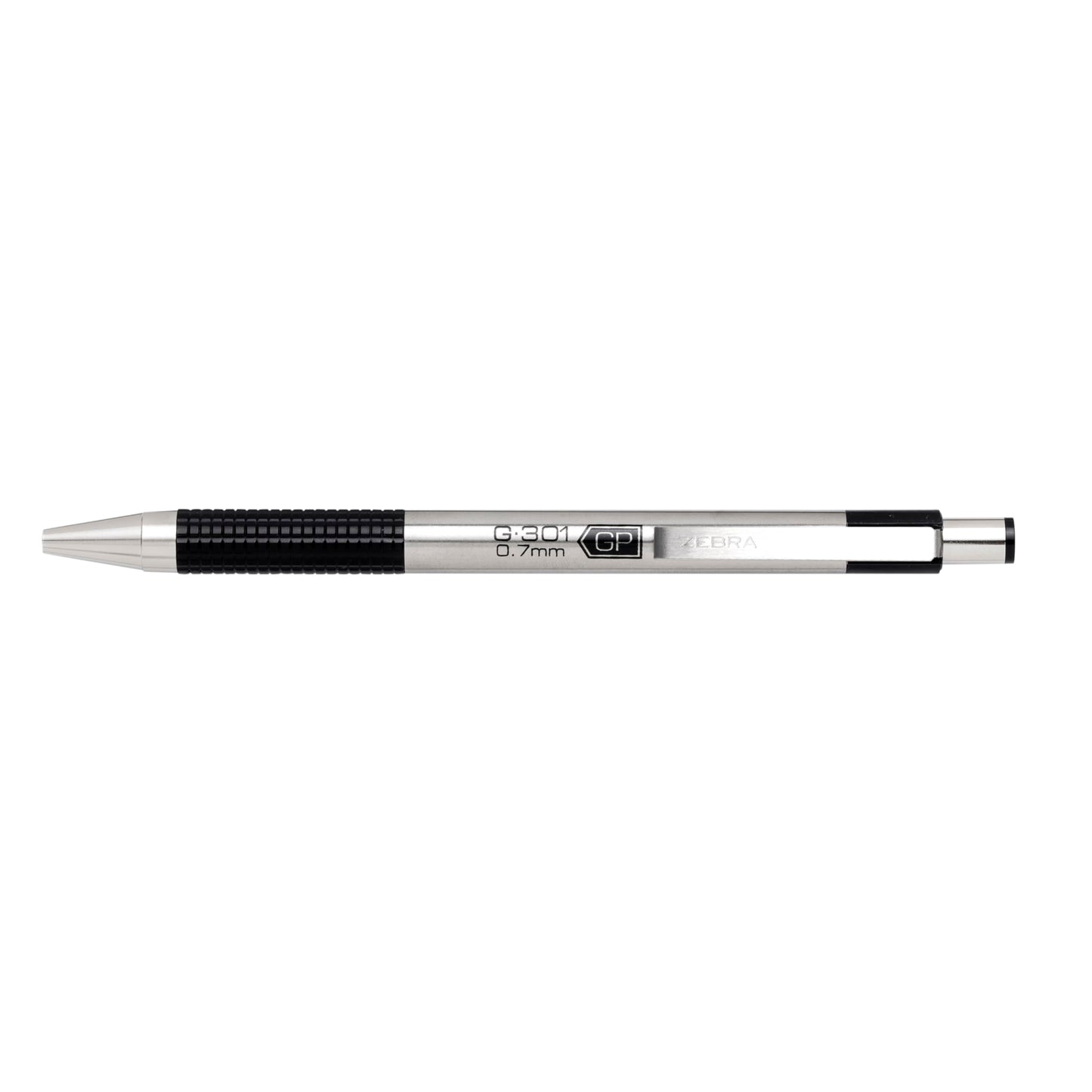 Zebra Pen F-301 Ballpoint Black Ink Fine Point 0.7mm Pen, Easy-Glide Ink, Stainless Steel Retractable, Non-Slip Grip, Professional Design, Ideal for Office, Journal and Planner Use, 12-Pack (27110)