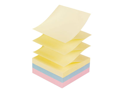 Post-it Pop-up Notes, 12 Sticky Note Pads, 3 x 3 in., School Supplies, Office Products, Accordion Sticky Notes Work with Pop-Up Note Dispenser, Beachside Café Collection