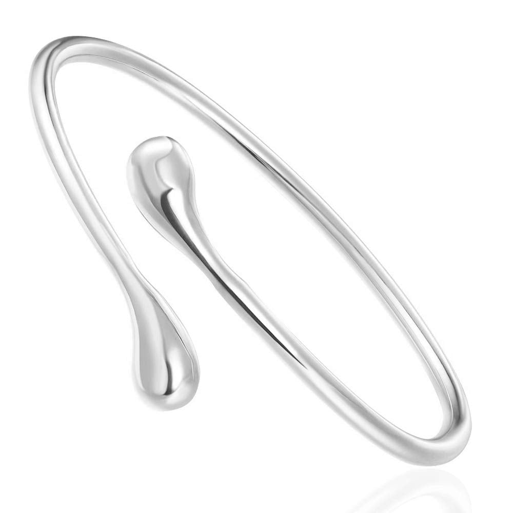 Vitaltyextracts Silver Plated Bracelet Shining Bangle Bracelets (Silver)
