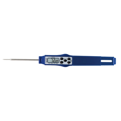 Taylor 9877FDA Compact Waterproof Digital Food Thermometer, 2.81 Inch Stem Length with an FDA Recommended 1.5mm Probe Diameter, NSF, Blue