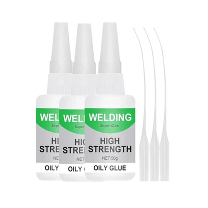 150ML Wood & Parquet Adhesive, Welding High-Strength Oily Glue, Universal Super Glue Gel, Instant Bonding, Strong Adhesion, Repairs Last Long Time for Metal, Wood, Ceramics,Leather, Glass (3Pcs)