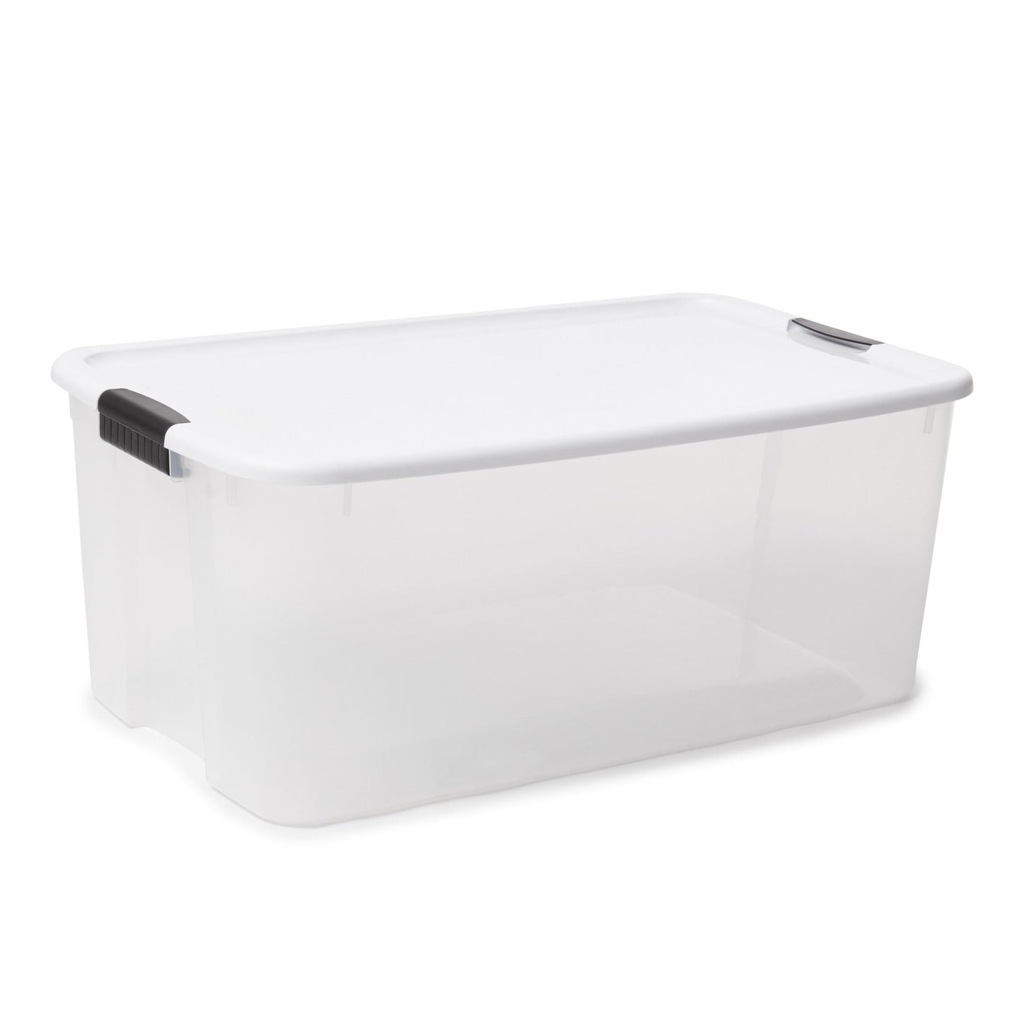 Sterilite 4-Pack Ultra Latching Box, Storage Bins with Lids, Clear Plastic, 116 Quart - Heavy-Duty Organizing Containers for Closet, Bathroom, and Office