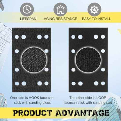 2 Pcs Soft Black Foam Sanding Pads Interface Sander Backing Pad Compatible with Festool RS400 LS130 Sander, 80 x 133 x 12 mm