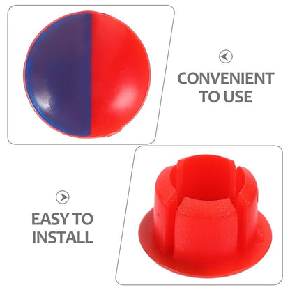 DOITOOL Hot Cold Faucet Caps 20-Pack Plastic Knob Covers for Kitchen Bathroom Water Faucets Easy Installation Hot Cold Indicator Buttons 0.35 Inch