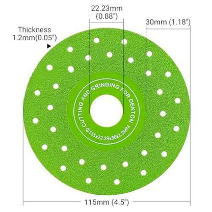 6PCS 115 * 22.23MM Rock Slab Grinding Disc,Discos para Cortar Ceramica,Diamond,Marble,Tile, Glass Cutting Disc (6)