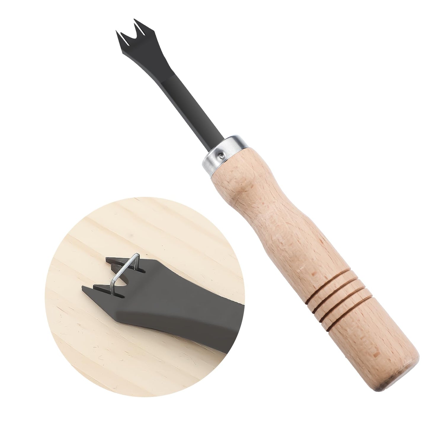 Blulu 1 PCS Upholstery Staple Remover - 124 Heavy Duty Staple Remover Lifter Tool & Removing Various Tack Nail Puller for Carpet, Furniture, Wood Case, Floor, Photo Frame