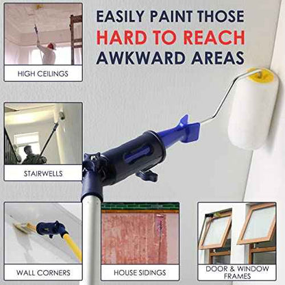 Aolamegs Multi-Angle Paint Brush Extension Tool for High Ceilings,Suitable for Fixing On Standard Threaded Extension Rod