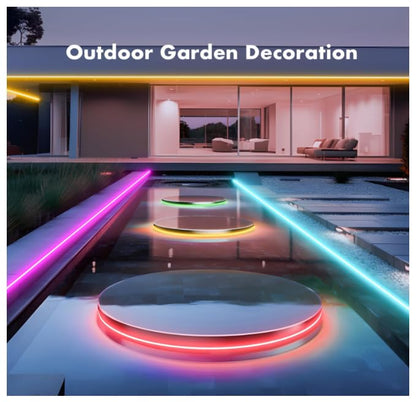 MFWW Neon Rope Lights, 33FT RGB LED Strip Lights, App Control, IR Remote, Outdoor IP67 Waterproof, Music Syncing, Flexible DIY Design for Bedroom, Gaming, Party, Christmas Decor