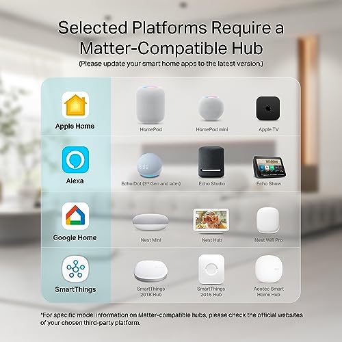Kasa Matter Smart Light Switch: Voice Control w/Siri, Alexa & Google Assistant, UL Certified, Timer & Schedule, Easy Guided Install, Neutral Wire Required, Single Pole, 2.4GHz Wi-Fi, 3-Pack