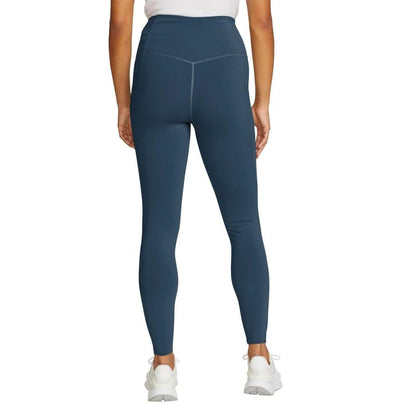 Eddie Bauer Women's Comfort Stretch Moisture Wicking Trail Legging Tight with Pockets (US, Alpha, X-Large, Regular, Regular, Blue)