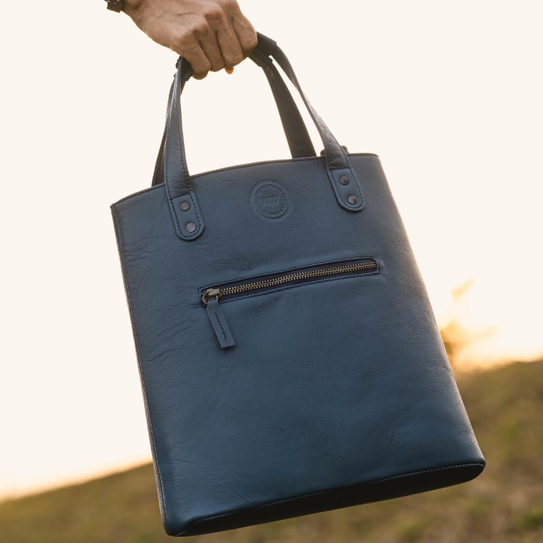 Argali Wines Premium Collection Leather Wine Tote Bag, Brown