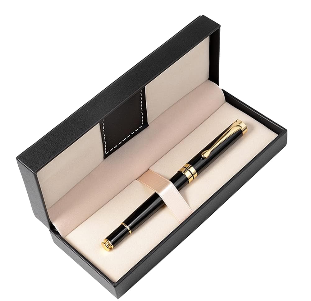 YGHSZ 1 black pen gift box, PU leather long pen gift box, used for gift packaging, office and school supplies