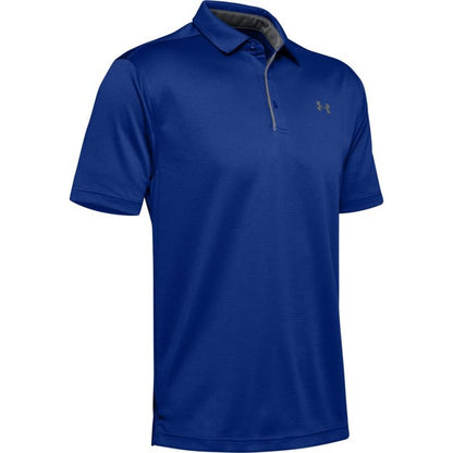Under Armour Men's Tech Golf Polo, Royal (400)/Graphite, X-Small